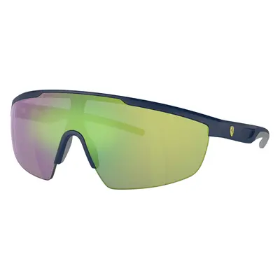 Scuderia Ferrari Unisex Sunglass FZ6005U - Frame color: Matte Blue, Lens color: Green Violet Mi