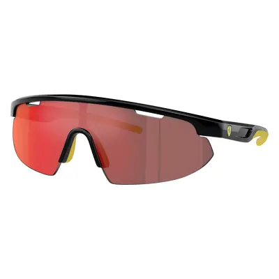 Scuderia Ferrari Unisex Sunglass FZ6004U - Frame color: Black, Lens color: Red Gold Mirror