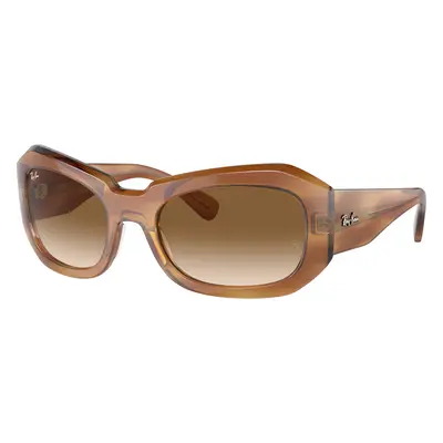 Ray-Ban Unisex Sunglass RB2212 Beate - Frame color: Striped Brown, Lens color: Clear & Brown