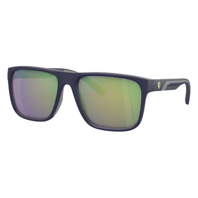 Scuderia Ferrari Man Sunglass FZ6002U - Frame color: Blue Matte, Lens color: Green Violet Mirro