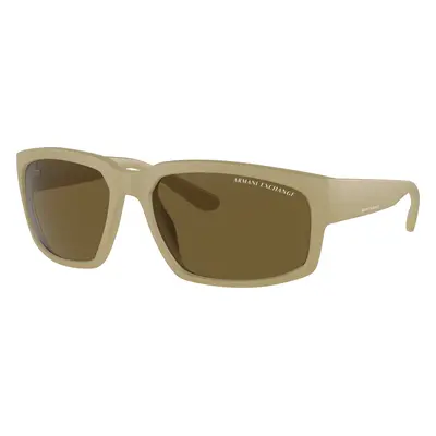 Armani Exchange Man Sunglass AX4142SU - Frame color: Matte Beige, Lens color: Dark Brown