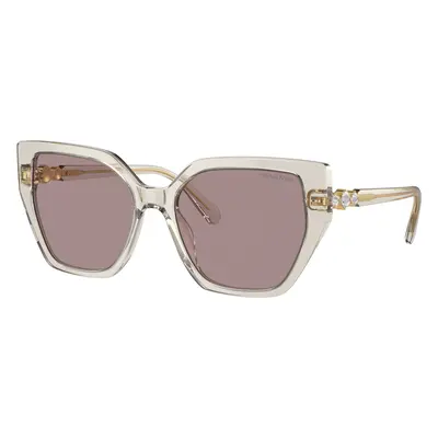 Swarovski Woman Sunglass SK6016 - Frame color: Transparent Beige, Lens color: Violet