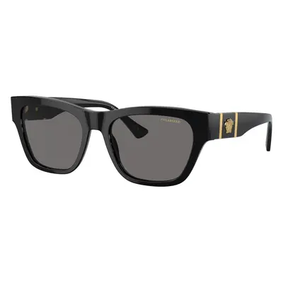 Versace Man Sunglass VE4457 - Frame color: Black, Lens color: Dark Grey Polarized