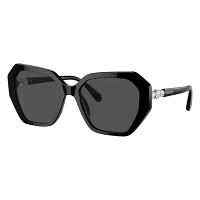 Swarovski Woman Sunglass SK6017 - Frame color: Black, Lens color: Dark Grey