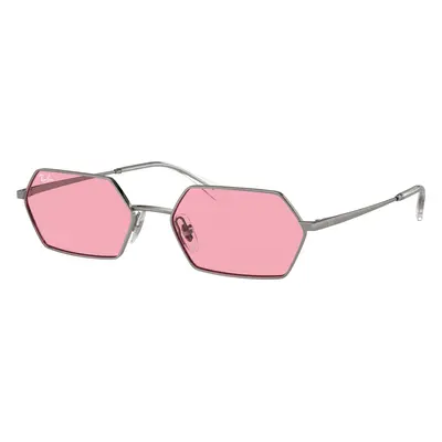 Ray-Ban Unisex Sunglass RB3728 Yevi Bio-Based - Frame color: Gunmetal, Lens color: Pink