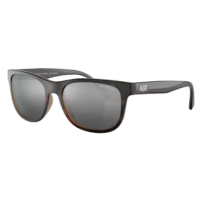 Armani Exchange Man Sunglass AX4103S - Frame color: Matte Havana, Lens color: Mirror Silver Pol