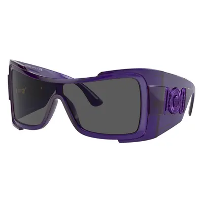 Versace Woman Sunglass VE4451 - Frame color: Transparent Purple, Lens color: Dark Grey