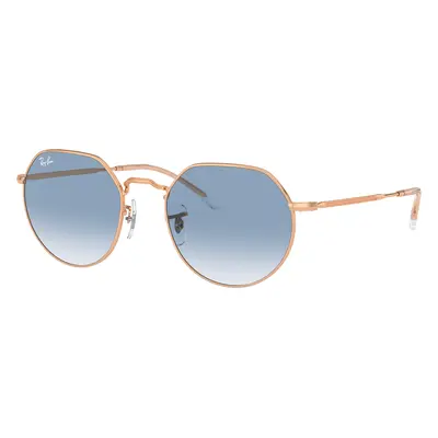 Ray-Ban Unisex Sunglass RB3565 Jack - Frame color: Rose Gold, Lens color: Clear & Blue