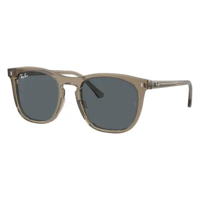 Ray-Ban Unisex Sunglass RB2210 - Frame color: Transparent Brown, Lens color: Blue