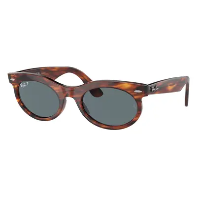 Ray-Ban Unisex Sunglass RB2242 Wayfarer Oval - Frame color: Striped Havana, Lens color: Dark Bl