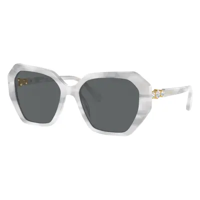 Swarovski Woman Sunglass SK6017 - Frame color: White, Lens color: Dark Grey