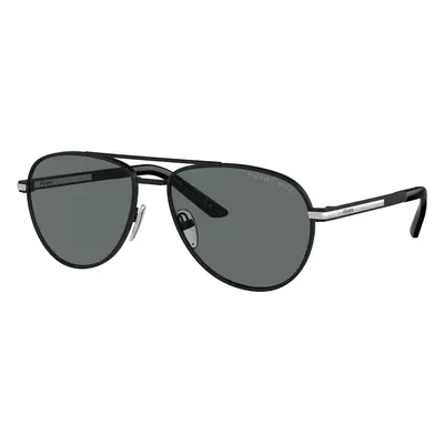 Prada Man Sunglass PR A54S - Frame color: Matte Black, Lens color: Dark Grey Polar