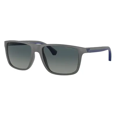 Emporio Armani Man Sunglass EA4033 - Frame color: Matte Grey, Lens color: Gradient Blue Polariz