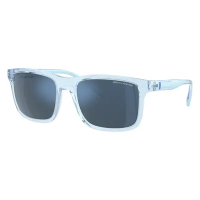 Armani Exchange Man Sunglass AX4145S - Frame color: Shiny Transparent Blue, Lens color: Dark Bl