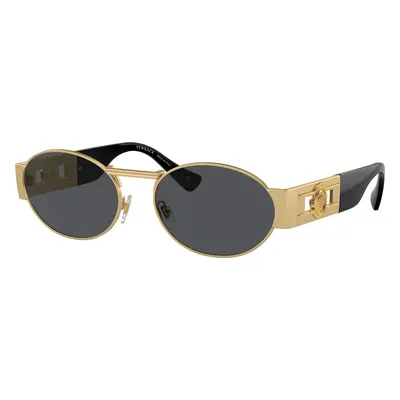 Versace Unisex Sunglass VE2264 - Frame color: Matte Gold, Lens color: Dark Grey