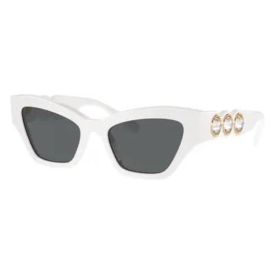 Swarovski Woman Sunglass SK6021 - Frame color: White, Lens color: Dark Grey