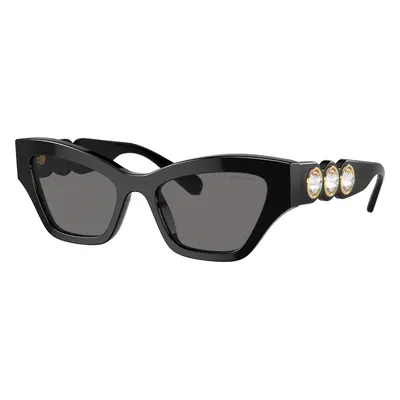 Swarovski Woman Sunglass SK6021 - Frame color: Black, Lens color: Dark Grey Polarized