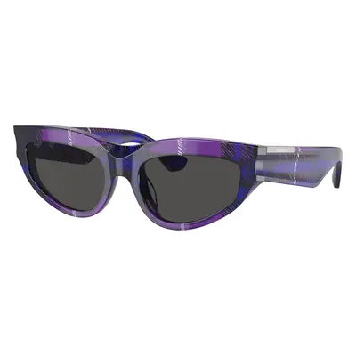 Burberry Woman Sunglass BE4425U - Frame color: Check Violet, Lens color: Dark Grey