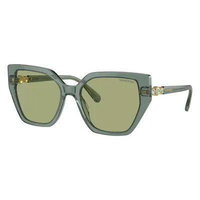 Swarovski Woman Sunglass SK6016 - Frame color: Transparent Green, Lens color: Dark Green