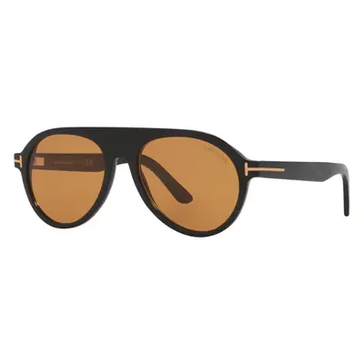 Tom Ford Man Sunglass FT1047-P - Frame color: Black Horn, Lens color: Brown