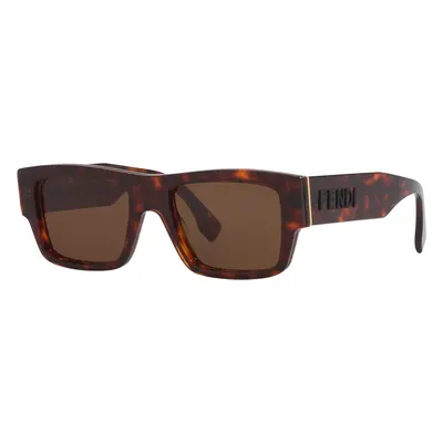 Fendi Man Sunglass Signature Fe40118I - Frame color: Tortoise Red, Lens color: Brown