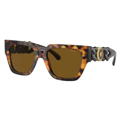 Versace Woman Sunglass VE4409 - Frame color: Havana, Lens color: Dark Brown Polarized