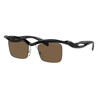 Prada Man Sunglass PR A15S - Frame color: Black, Lens color: Dark Brown