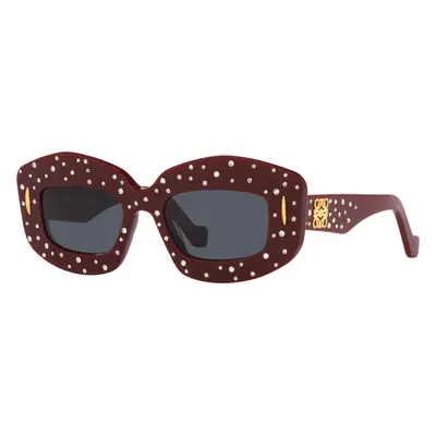 Loewe Woman Sunglass Anagram Lw4114Is - Frame color: Red Shiny, Lens color: Blue