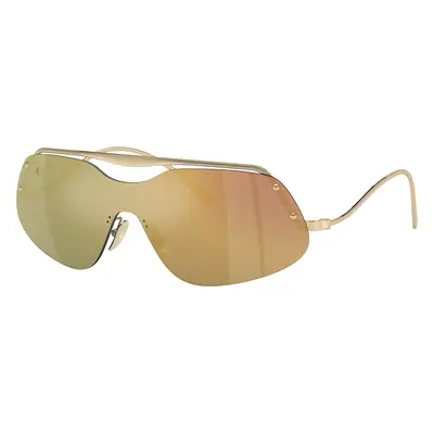 Ferrari Unisex Sunglass FH1007 - Frame color: Pale Gold, Lens color: Gold Mirror Blue