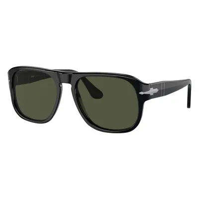 Persol Unisex Sunglass PO3310S - Jean - Frame color: Black, Lens color: Green