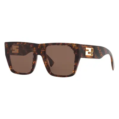 Fendi Woman Sunglass Baguette Fe40124I - Frame color: Tortoise, Lens color: Brown