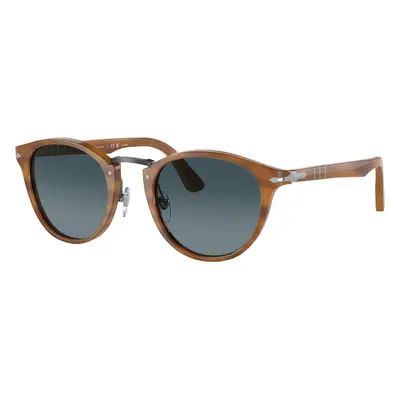 Persol Man Sunglass PO3108S - Frame color: Striped Brown, Lens color: Blue