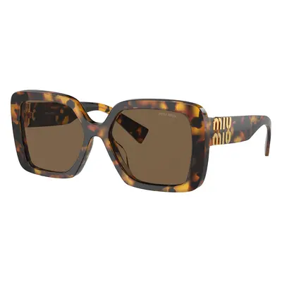 Miu Miu Woman Sunglass MU 10YS - Frame color: Honey Havana, Lens color: Dark Brown