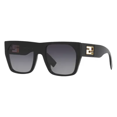 Fendi Woman Sunglass Baguette Fe40124I - Frame color: Black Shiny, Lens color: Grey