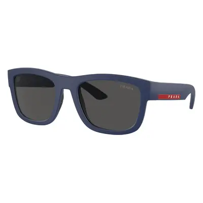 Prada Linea Rossa Man Sunglass PS 01ZS - Frame color: Blue Rubber, Lens color: Dark Grey