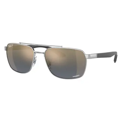 Ray-Ban Man Sunglass RB3701 - Frame color: Silver, Lens color: Blue/Gold