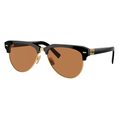 Miu Miu Woman Sunglass MU 09ZS - Frame color: Black, Lens color: Brown