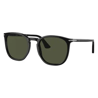 Persol Unisex Sunglass PO3316S - Frame color: Black, Lens color: Green