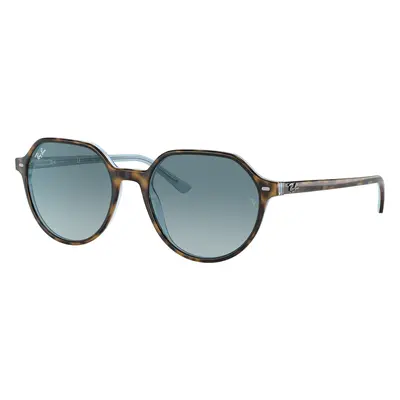 Ray-Ban Unisex Sunglass RB2195 Thalia - Frame color: Havana On Light Blue, Lens color: Blue Gra