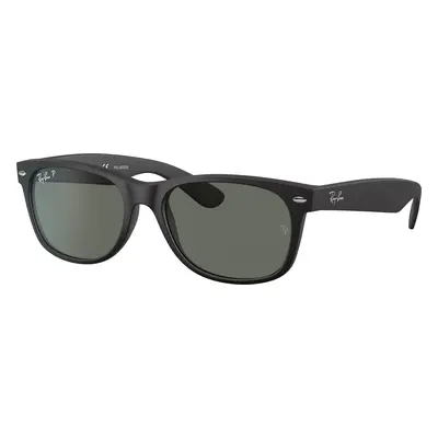 Ray-Ban Unisex Sunglass RB2132 New Wayfarer Classic - Frame color: Rubber Black, Lens color: Gr