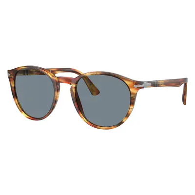 Persol Man Sunglass PO3152S - Frame color: Brown Striped Yellow, Lens color: Blue