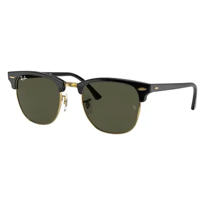 Ray-Ban Unisex Sunglass RB3016 Clubmaster Classic - Frame color: Black On Gold, Lens color: G-1