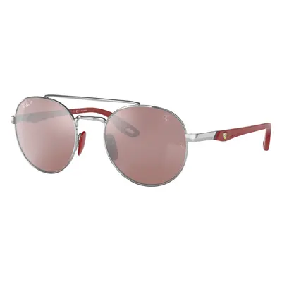 Ray-Ban Unisex Sunglass RB3696M Scuderia Ferrari Collection - Frame color: Silver, Lens color: 