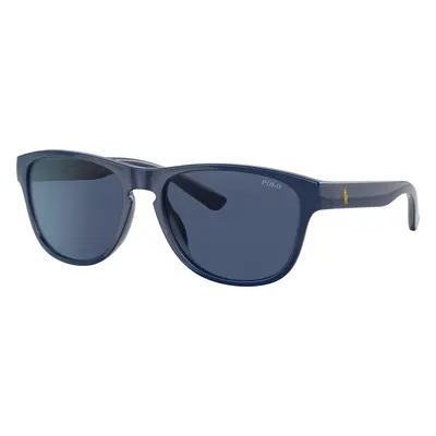 Polo Ralph Lauren Unisex Sunglass PH4180U - Frame color: Shiny Navy Blue, Lens color: Dark Blue