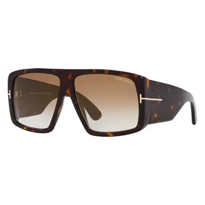 Tom Ford Unisex Sunglass Raven - Frame color: Tortoise Black, Lens color: Brown Gradient