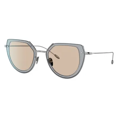 Giorgio Armani Woman Sunglass AR6119 - Frame color: Gunmetal, Lens color: Light Brown