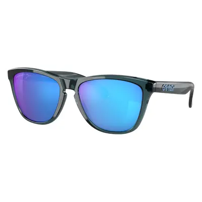 Oakley Unisex Sunglass OO9013 Frogskins™ - Frame color: Crystal Black, Lens color: Prizm Sapphi