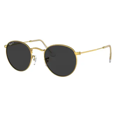 Ray-Ban Man Sunglass RB3447 Round Metal - Frame color: Gold, Lens color: Black