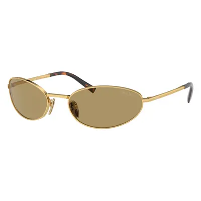 Prada Woman Sunglass PR A59S - Frame color: Gold, Lens color: Green Olive