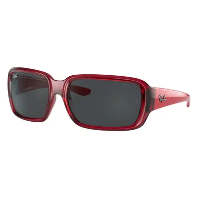 Ray-Ban Unisex Sunglass RB9072S Kids - Frame color: Transparent Red, Lens color: Dark Grey